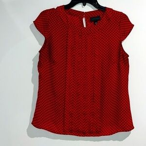 Worthington red black top. Size medium petite.